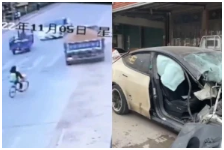 “广东潮州致2死3伤”事故因没踩刹车？司机家属逐一反驳特斯拉