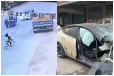 “广东潮州致2死3伤”事故因没踩刹车?司机家属逐一反驳特斯拉